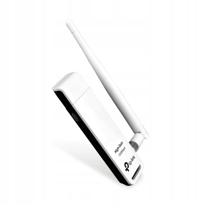 Placa retea wireless TP-Link TL-WN722N 150Mbps, antena detasabila 4dBi, USB 2.0