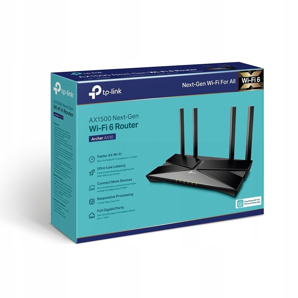 Router Wi-Fi TP-Link Archer AX10, DualBand, 1,5 Gb/s, 4xLAN, 1xWAN ...