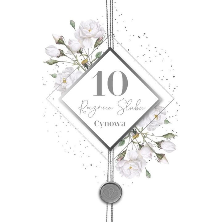 Karnet Rocznica Slubu 10 LUX-71, Armin Style, 218x140mm, coperta folie, 2022