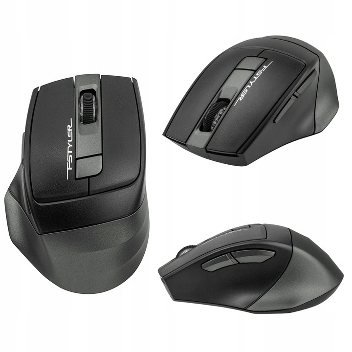 Vezeték nélküli egér A4Tech FB35, 6 gomb, szürke, 70x105x42mm