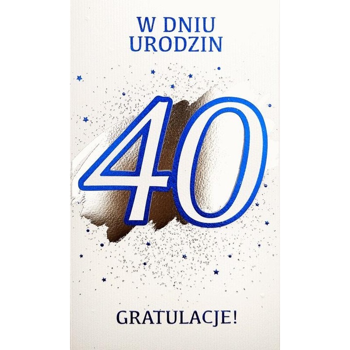 Carnet Urodziny 40, Armin Style, 131x222mm, fólia