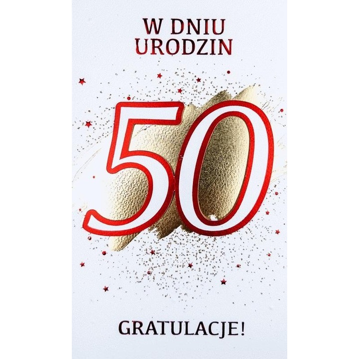 Karnet Urodziny 50, Armin Style, 130x223mm, folie