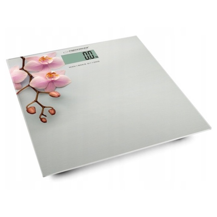 Телесна везна Esperanza, модел Orchid, ултра тънка, 180 кг, 30x30 см