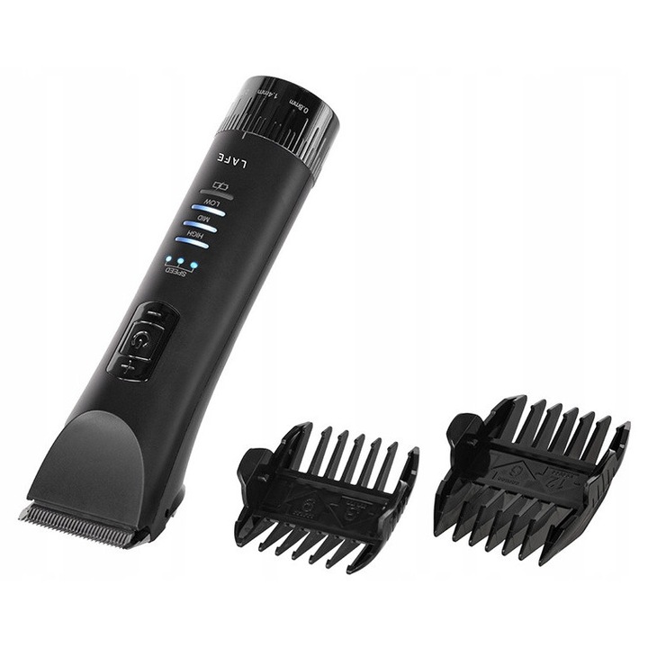 Trimmer pentru par si barba Lafe MasterTrim, ceramica, 3 viteze, 45mm, set cu capete 3-6mm si 9-12mm