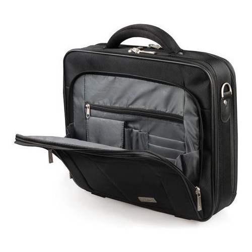 Geanta laptop Natec Boxer 15,6", 3 compartimente, sistem de protectie, neagra