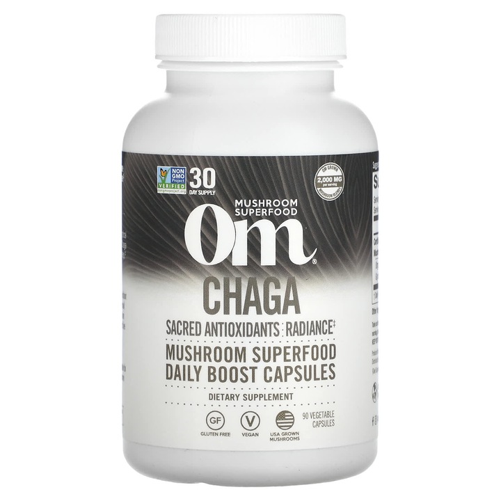 Supliment Om Mushrooms, Chaga, 2000 mg, 90 capsule vegetale