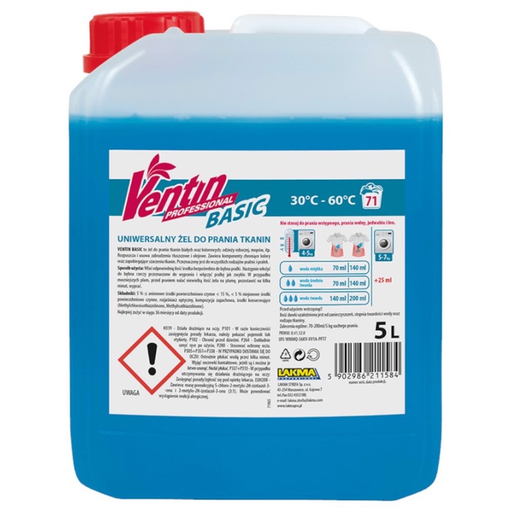 Detergent rufe, Lakma, gel, universal, 5L, protectie culori