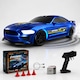Masina RC Drift 1:43 cu Tractiune Integrala – Masinuta de Curse cu Telecomanda si Control prin Aplicatie, 2,4 GHZ, Efecte Luminoase, Jucarie Interactiva pentru Copii 7+ Ani, Ideala pentru Interior si Exterior, Albastru