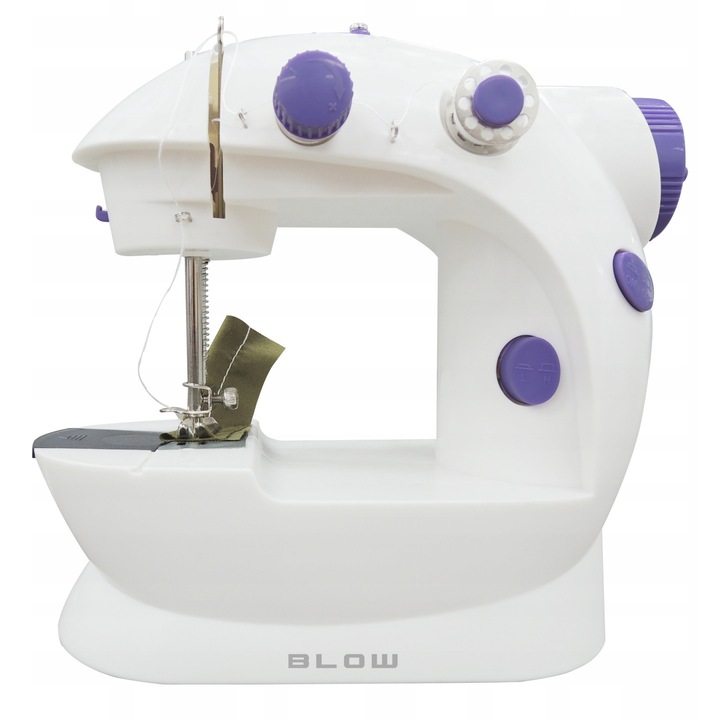 Masina de cusut portabila Blow, 19x10x20cm, cu iluminare LED, 2 viteze, pentru copii
