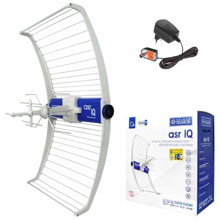 Антена DVB-T/T2 Telkom-Telmor ASR IQ 5G, 14 dBi, 470-694 MHz, 820x455x220mm, комплект с монтажни аксесоари