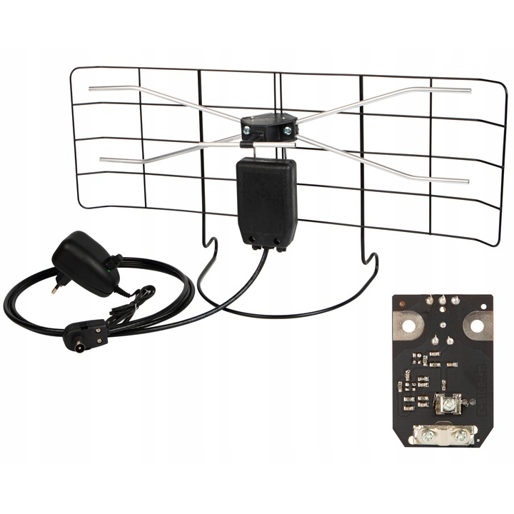 ТВ антена Prolech, 40dB, за приемане на DVB-T2 канали, 6-69, 0.9 кг