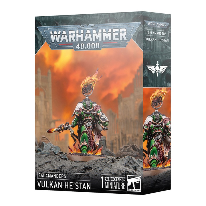 Разширение за играта Warhammer 40000, Vulkan He'stan Salamanders Space Marines, Games Workshop, 16 части, сиво