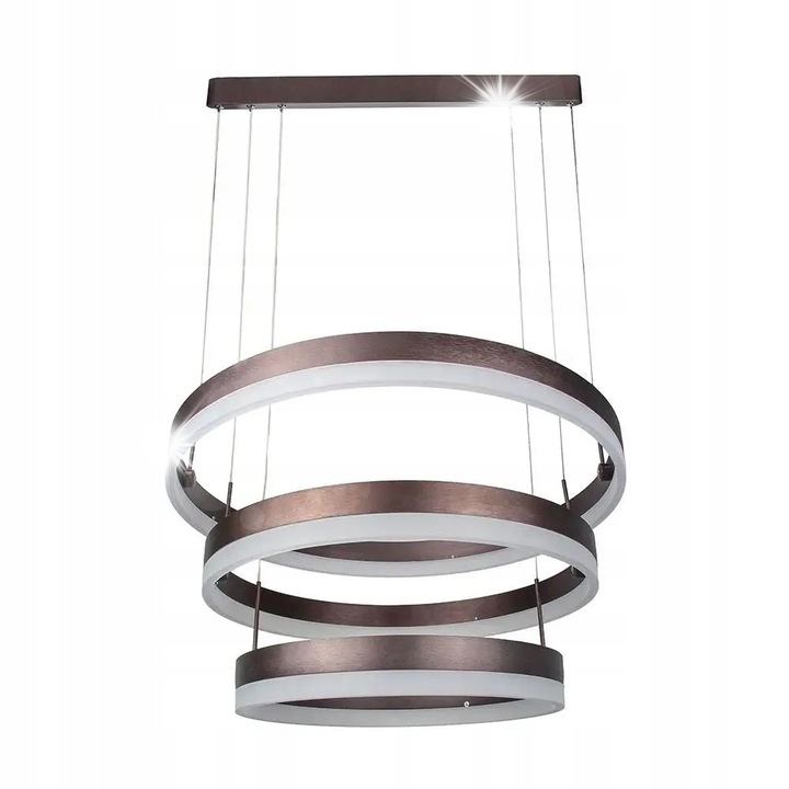 LED függeszték V-TAC VT-82-3D, 3 világítópont, 86W, 4550 lm, barna színű, méretek 60x120cm
