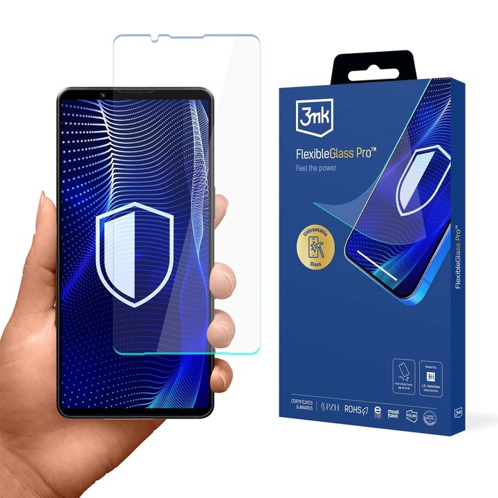 Folie sticla 3mk FlexibleGlass Pro compatibila cu Sony Xperia 1 VII, Transparent