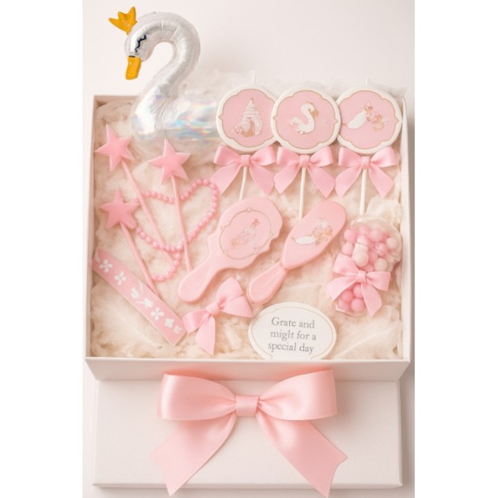 Cutie cadou tematica Eleganta de Lebada pentru fetite