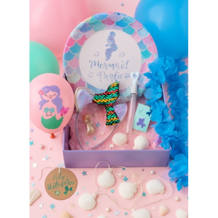 Cutie cadou tematica Sirena Tropicala pentru fete