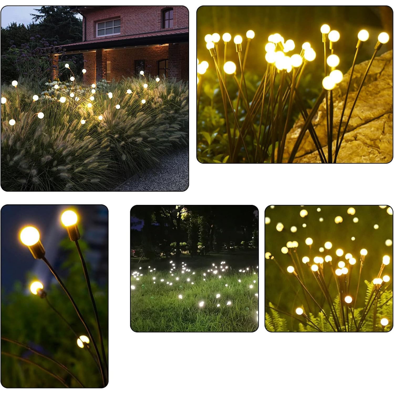 Lampi solare exterior, 4 bucati 40 led-uri lumini decorative tip ...