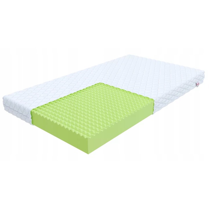 FDM EASY matrac 90x200 cm, poliuretán rózsaszín, antiallergén, PREMIUM JERSEY huzattal