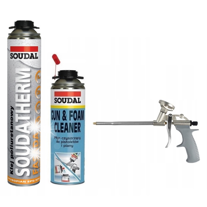 Szilikon és pisztoly készlet, Soudal, 750ml