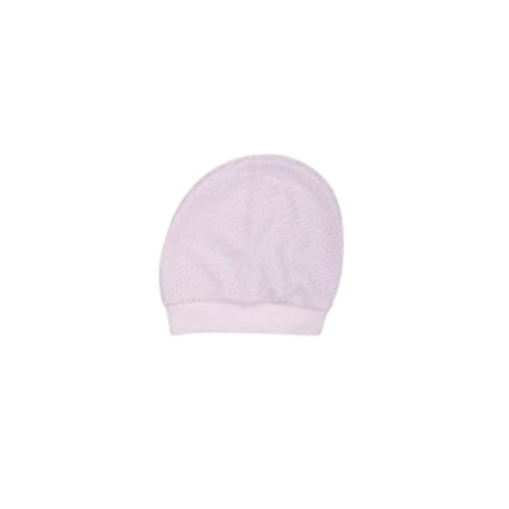 Caciula pentru nou-nascut, cu buline, Mini Junior CAC1408R, Roz 56-62 CM