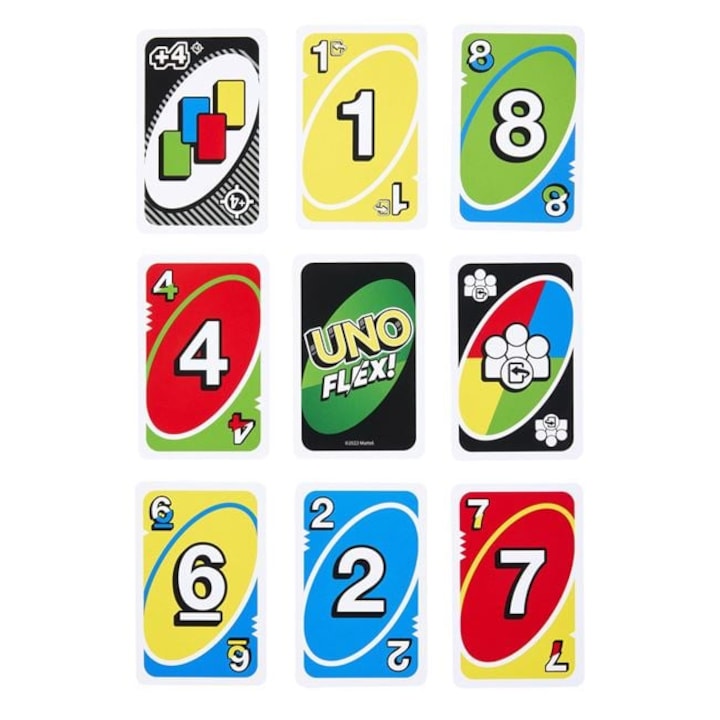 Joc de Societate UNO Flip, Zanox, carti fata-verso, multicolor