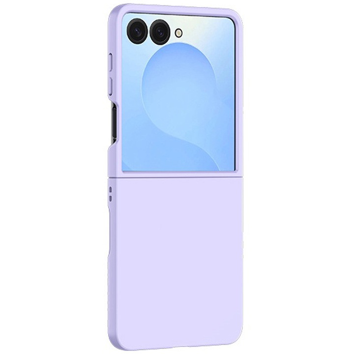 Прост калъф с протектор за екран за Samsung Galaxy Z Flip 7, удароустойчив, лилав