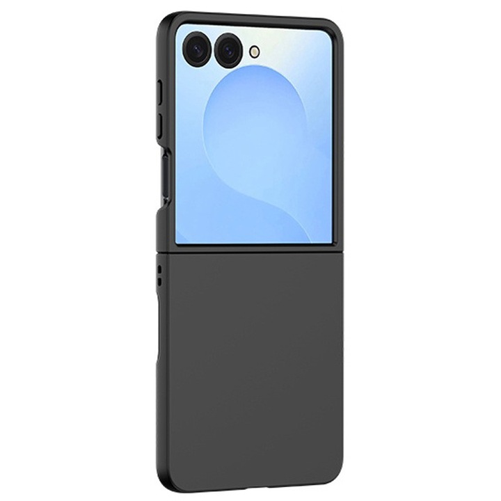 Калъф с протектор за екран за Samsung Galaxy Z Flip 7, удароустойчив, черен