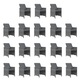 Set mobilier gradina VidaXL, 19 piese, polirattan, gri, cu perne