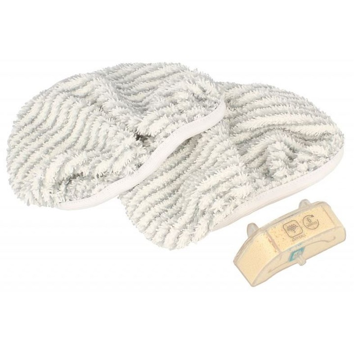 Set 2 lavete si 1 filtru e-SWC Supreme® pentru aspirator cu mop Rowenta Steam Power / Tefal, echivalent cu ZR006501