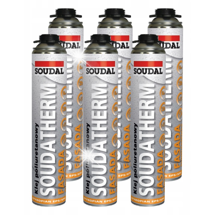 Poliuretán hab Soudal Soudatherm Fasada 750 ml, 6 db-os készlet