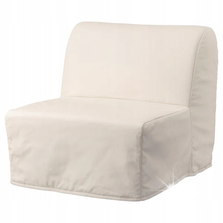 Разтегателен фотьойл IKEA, 80x188 см, матрак от пяна, сваляем калъф, бежов