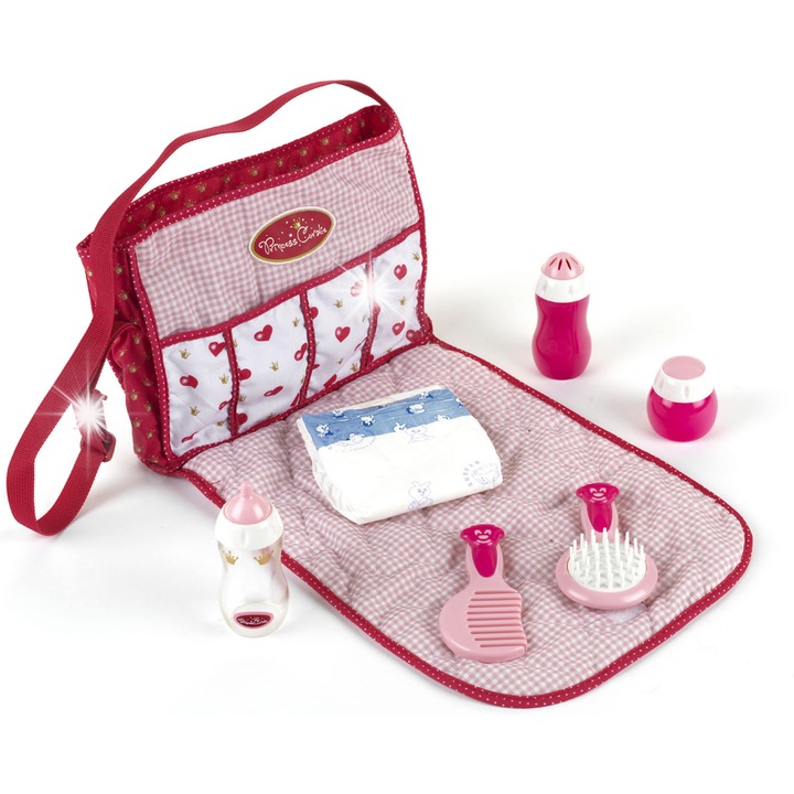 Set schimbat scutece papusi Klein Princess Coralie, 260x200x70mm, include accesorii