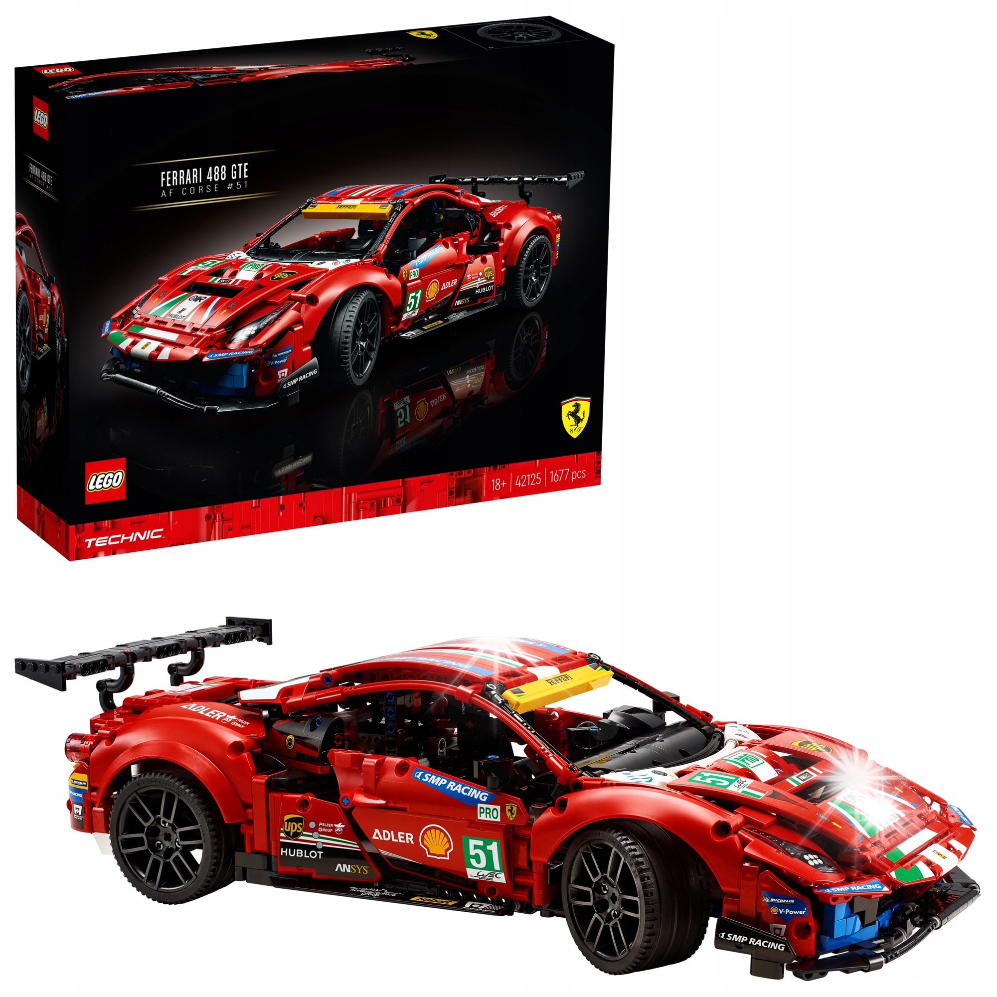 ENRICH セット Set de constructie LEGO Technic Ferrari 488 GTE AF Corse #51