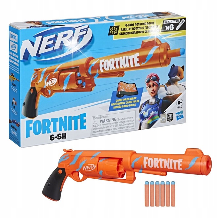Nerf Fortnite пистолет, Hasbro, оранжев
