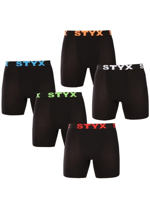 Set 5 boxeri barbati 5UN9602, Styx, Negru, Negru