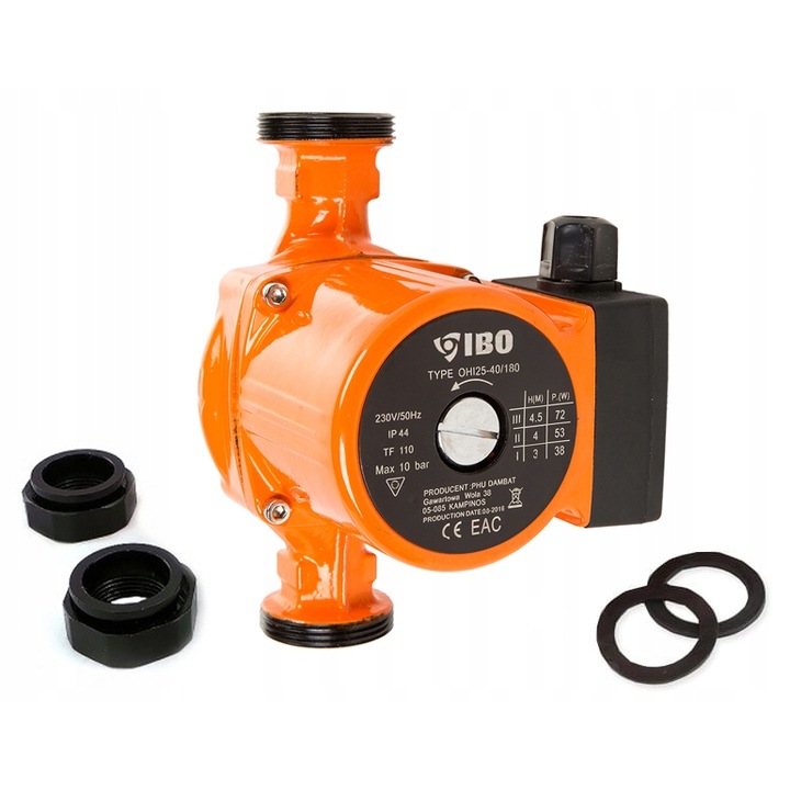 Циркулационна помпа IBO, OHI 25/40, 180 мм, 230 V, 4 м, 1''
