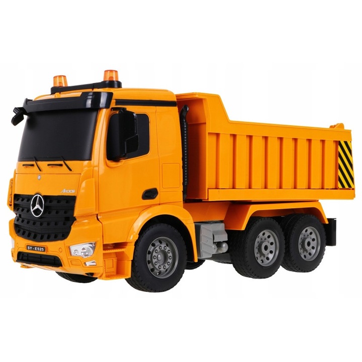Mercedes-Benz Arocs dömper, Double E, 1:20, 2,4 GHz, hangok, fények, 35x20x16cm