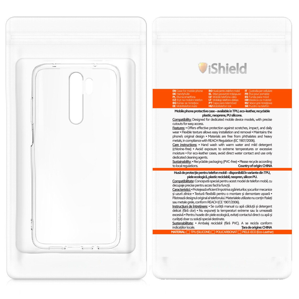 Husa clasica pentru Xiaomi Redmi Note 8 Pro, Felxibila, Subtire, din silicon, cu decupaje dedicate, Back Cover Transparenta (0.3mm)
