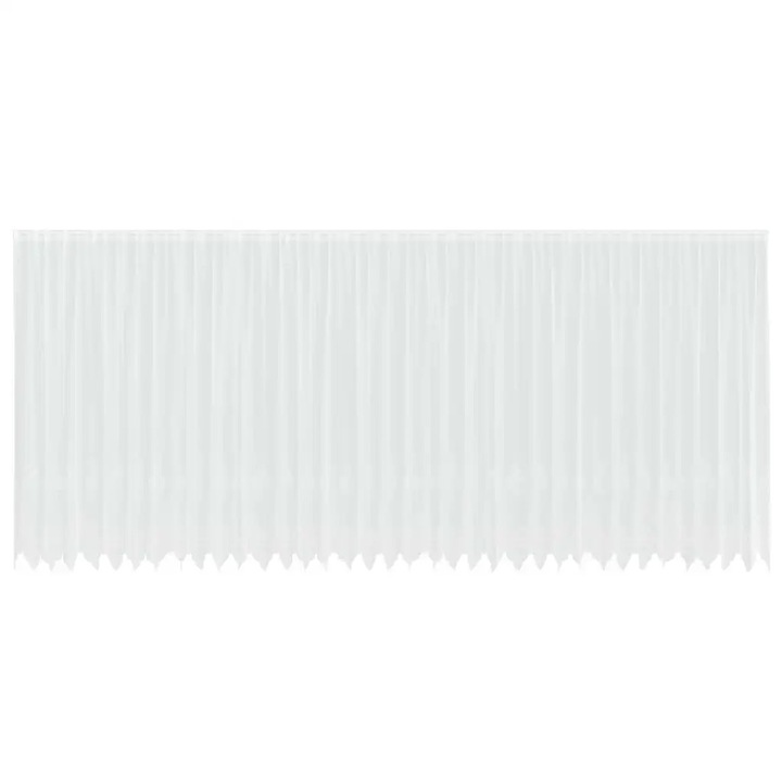 Перде от дантела С завеси Флорален vidaXL, Бяло 200 x 900 см Полиестер