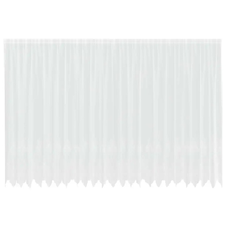 Перде от дантела С завеси Флорален vidaXL, Бяло 240 x 600 см Полиестер