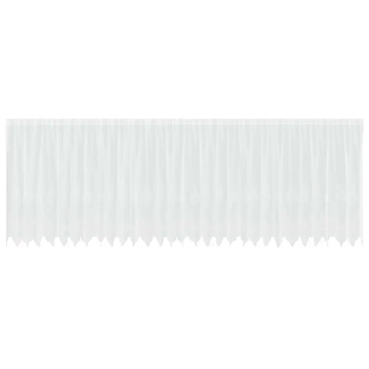 Перде от дантела С завеси Флорален vidaXL, Бяло 180 x 750 см Полиестер