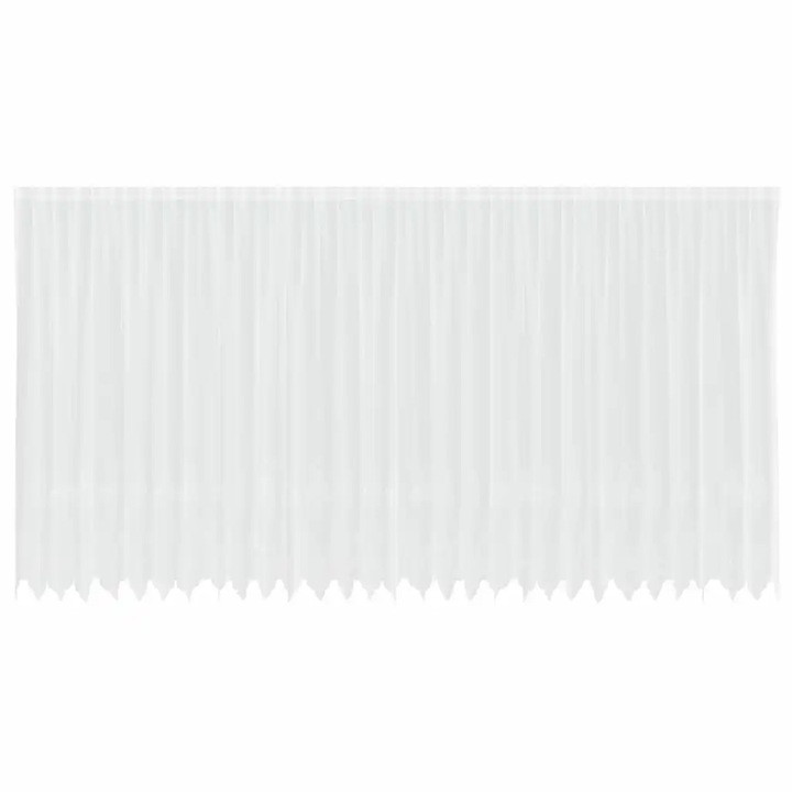 Перде от дантела С завеси vidaXL, Бяло 750 x 240 см Полиестер