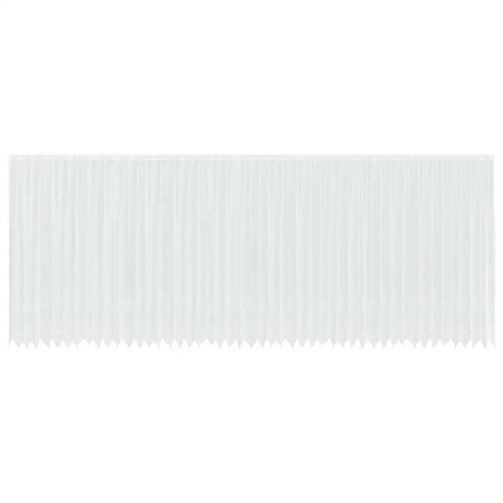 Перде от дантела С завеси Флорален vidaXL, Бяло 260 x 1200 см Полиестер