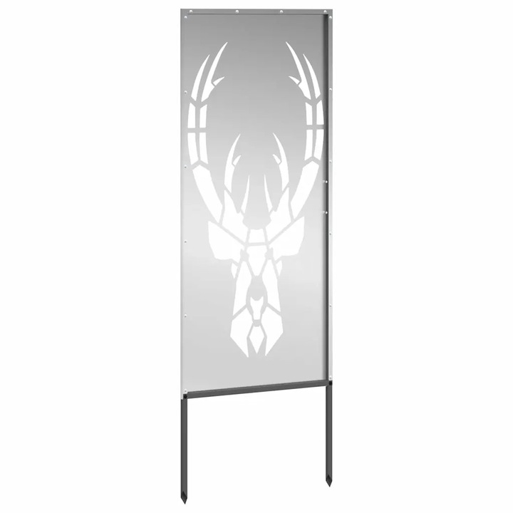 Panou decorativ de gradina VidaXL, argintiu, 50x140cm, rezistent la intemperii