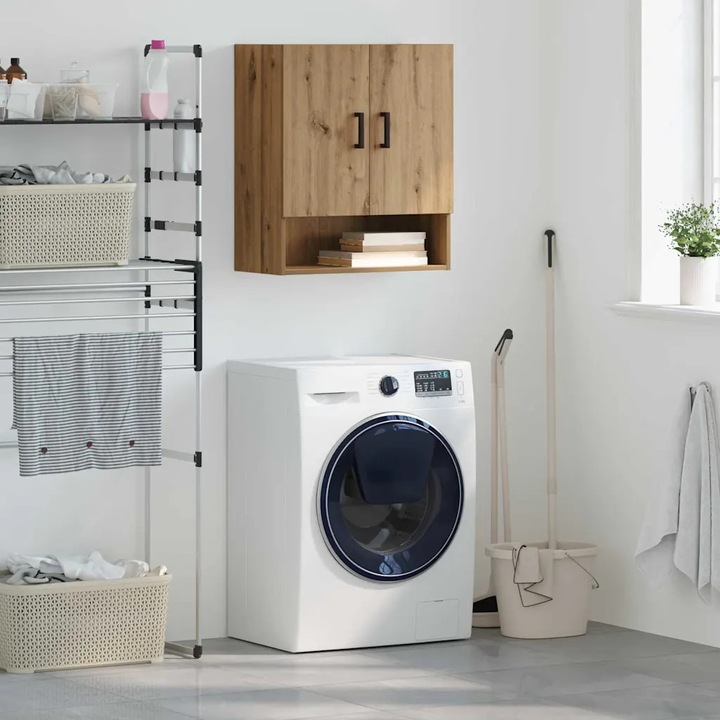 Dulap de perete VidaXL, stejar artizanal, 60 x 31 x 70 cm