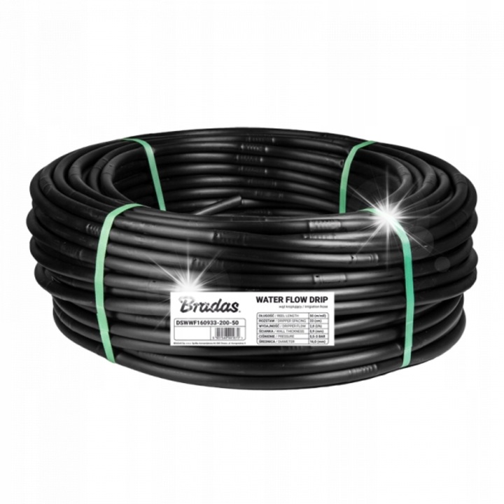 Bradas öntözőtömlő, 16 mm x 50 m, 2 l/óra