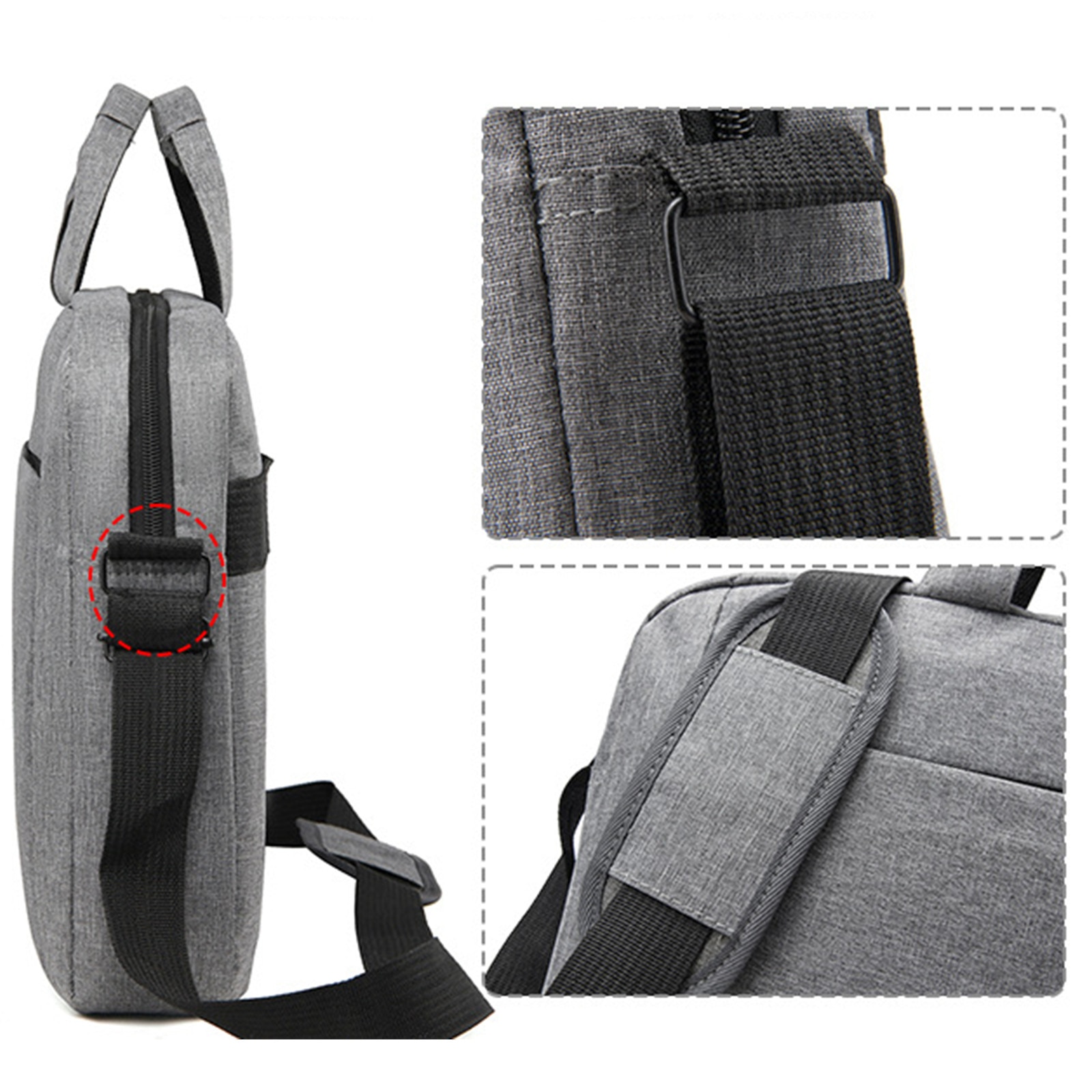 Geanta laptop Lenovo Casual Toploader T210 AYSTOAYS®, 15.6", Curea de umar reglabila, Design Ergonomic, spatios, unisex, negru