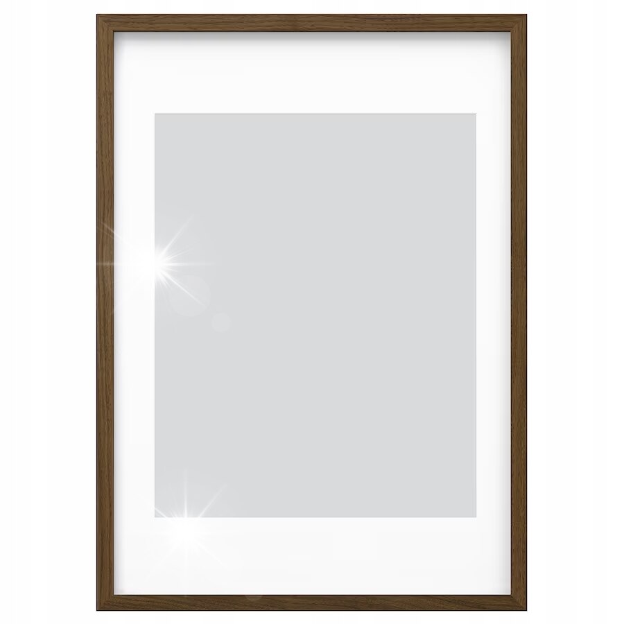 Rama foto IKEA RODALM, orzech, 50x70 cm, cu passe-partout - eMAG.ro