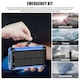 Соларна външна батерия Linomag®, Power Bank 20000 mAh, 3 кабела, 4 порта, Магнитно безжично зареждане, Вградена компас и фенер, Водоустойчива, Синя