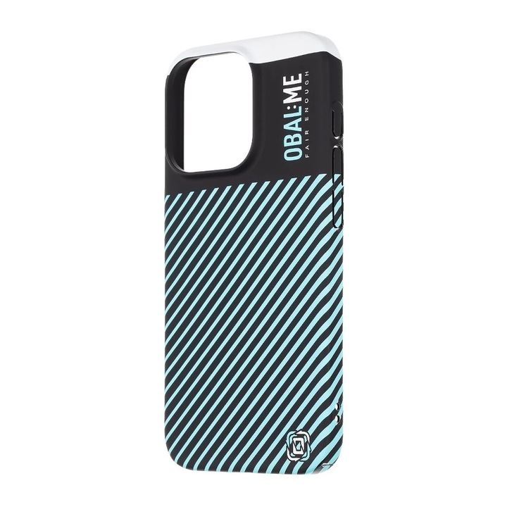 OBAL:ME Flossy Stripes pentru Apple iPhone 15 Pro negru/albastru deschis